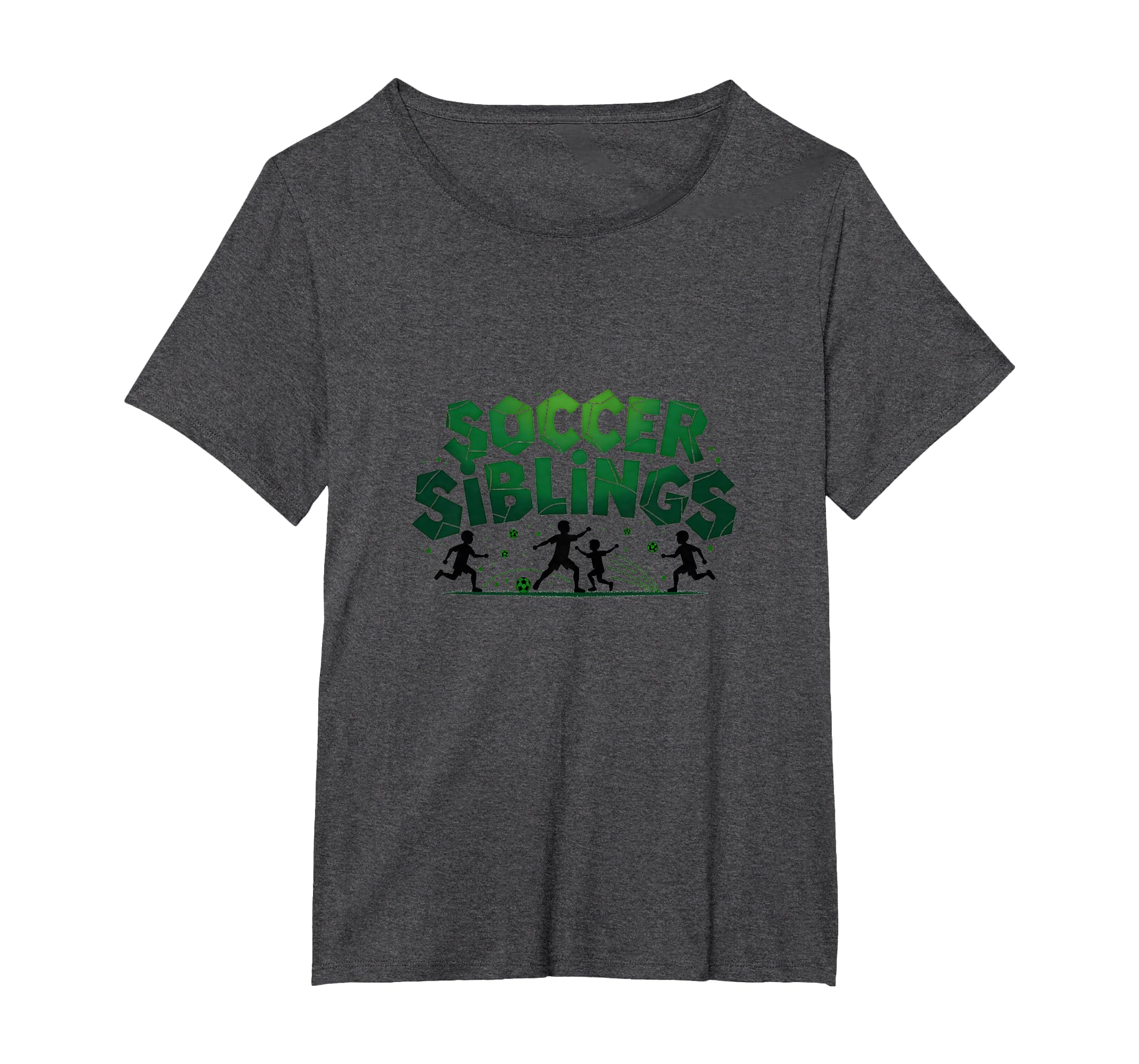 Soccer Siblings Family Teamwork T-Shirt - Custom Art Print Men Women