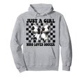 Just Who Loves Soccer Coquette Bow Hoodie - Aesthetic Graphic for Adults