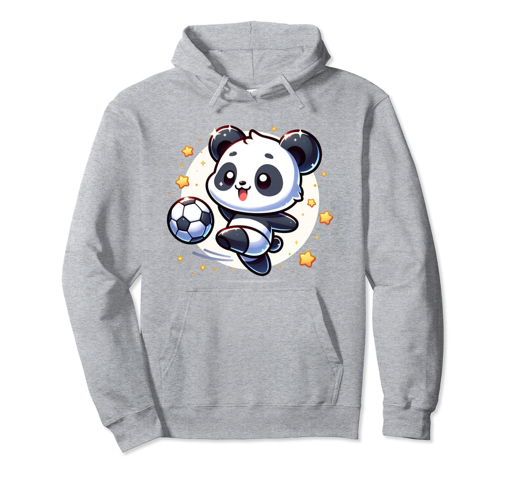 Panda Soccer Player Kicking Soccer Ball Hoodie - Trendy Graphic Unisex