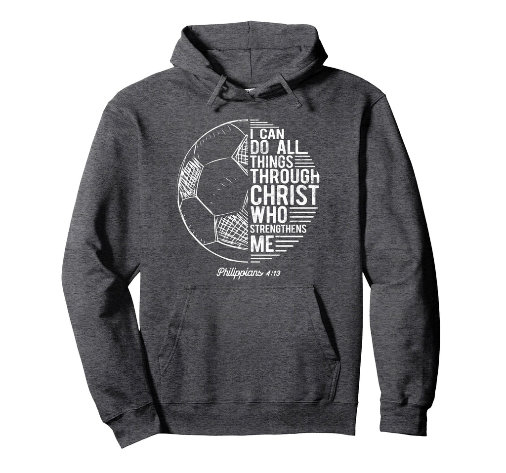 Christian Soccer I Can Do All Things Hoodie - Custom Art Print for Adults