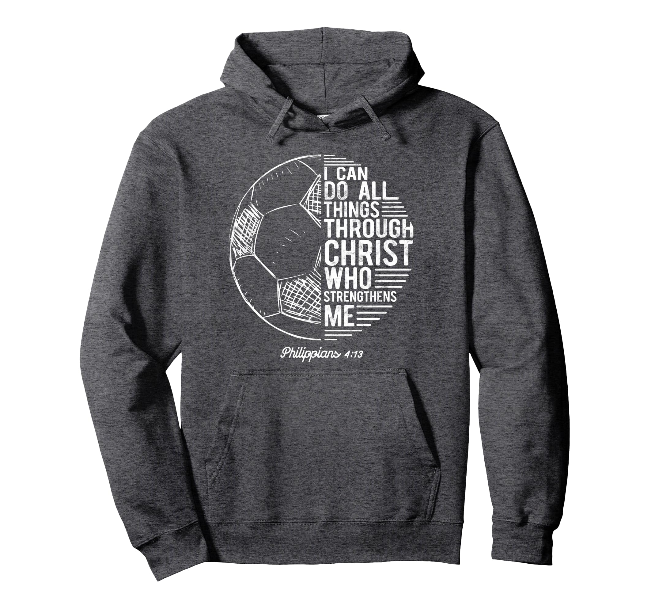 Christian Soccer I Can Do All Things Hoodie - Custom Art Print for Adults