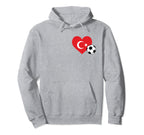 I Love T Rkiye My Heart Turkish Flag Hoodie - Novelty Apparel for Adults