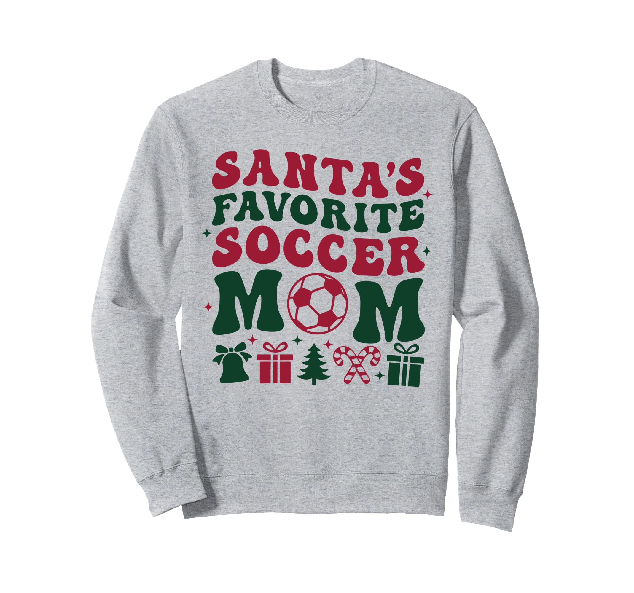 Santas Favorite Soccer Mom Trendy Sweatshirt - Novelty Apparel for Adults