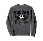 Soccer Big Sis Matching Family Sweatshirt - Aesthetic Graphic for Adults