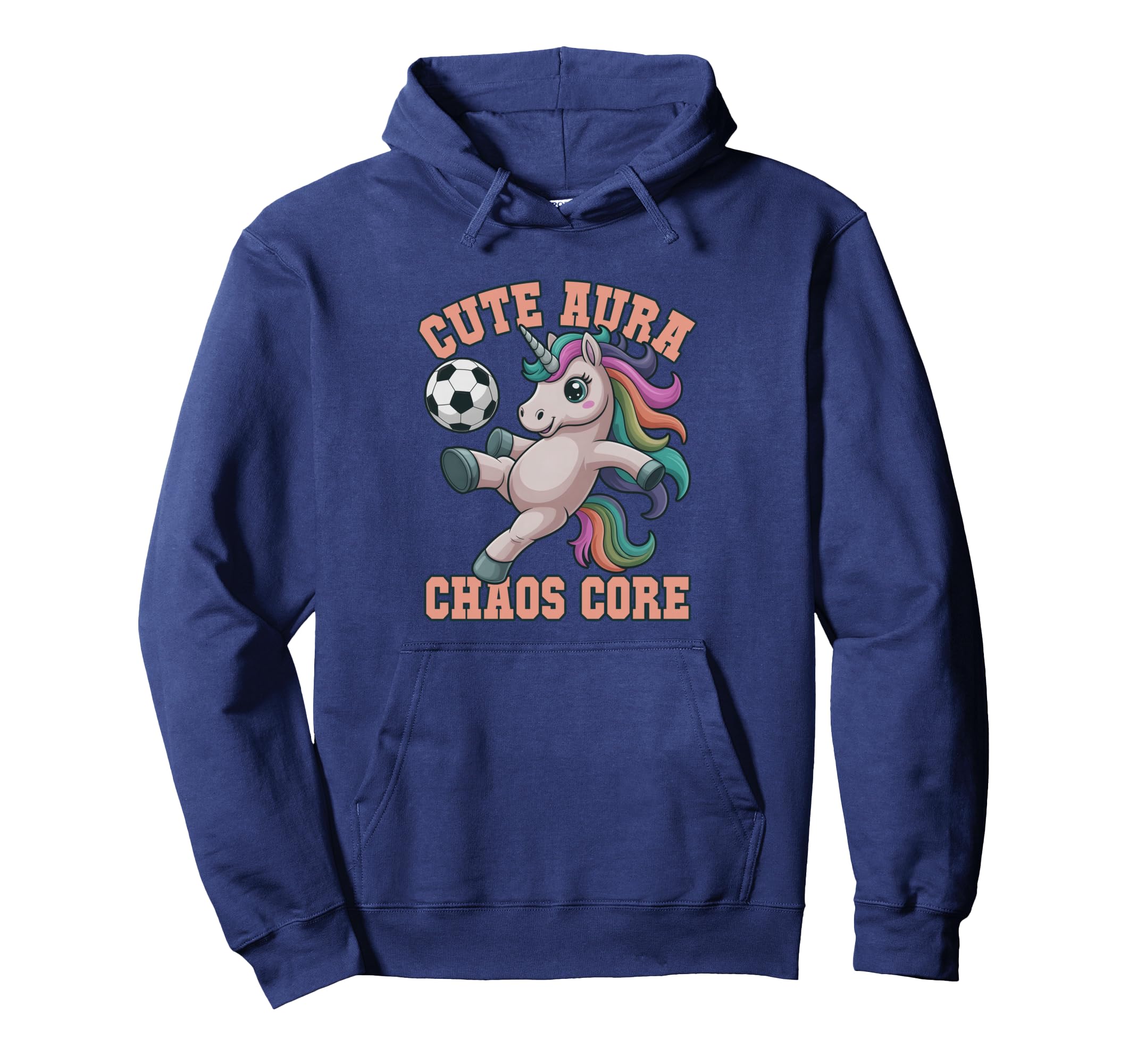 Soccer Unicorn Aura Chaos Core 67 Goals Hoodie - Aesthetic Graphic Unisex