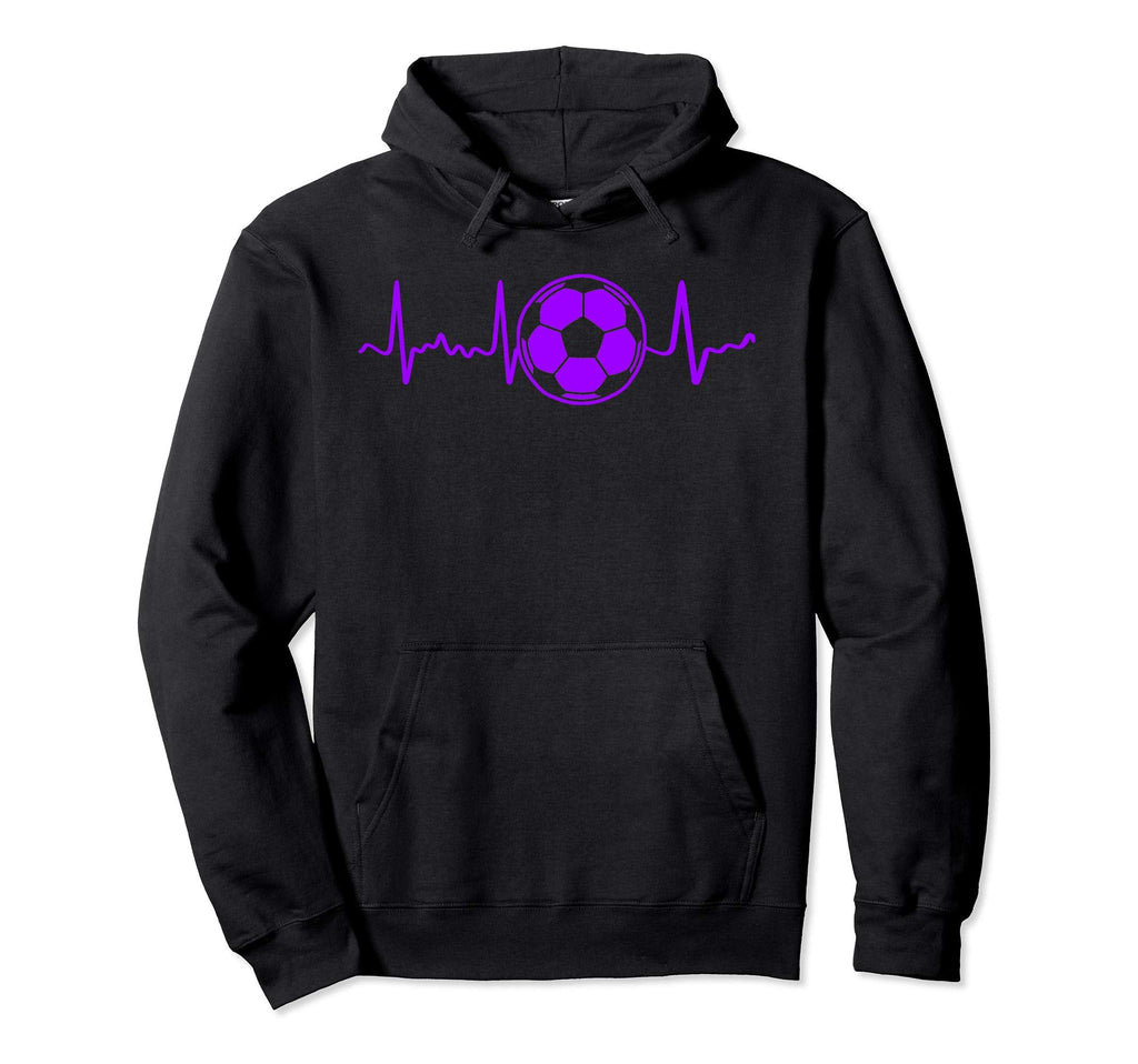 Soccer Players Purple Soccer Ball Hoodie - Unique Graphic for Adults