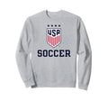 United States Soccer Icon Gray Sweatshirt - Casual Everyday Wear Men Women