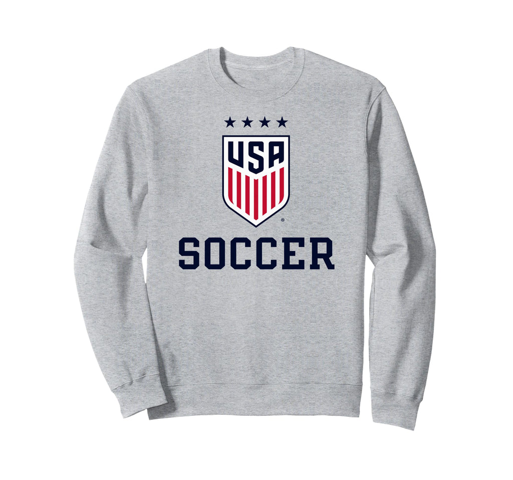 United States Soccer Icon Gray Sweatshirt - Custom Art Print for Adults