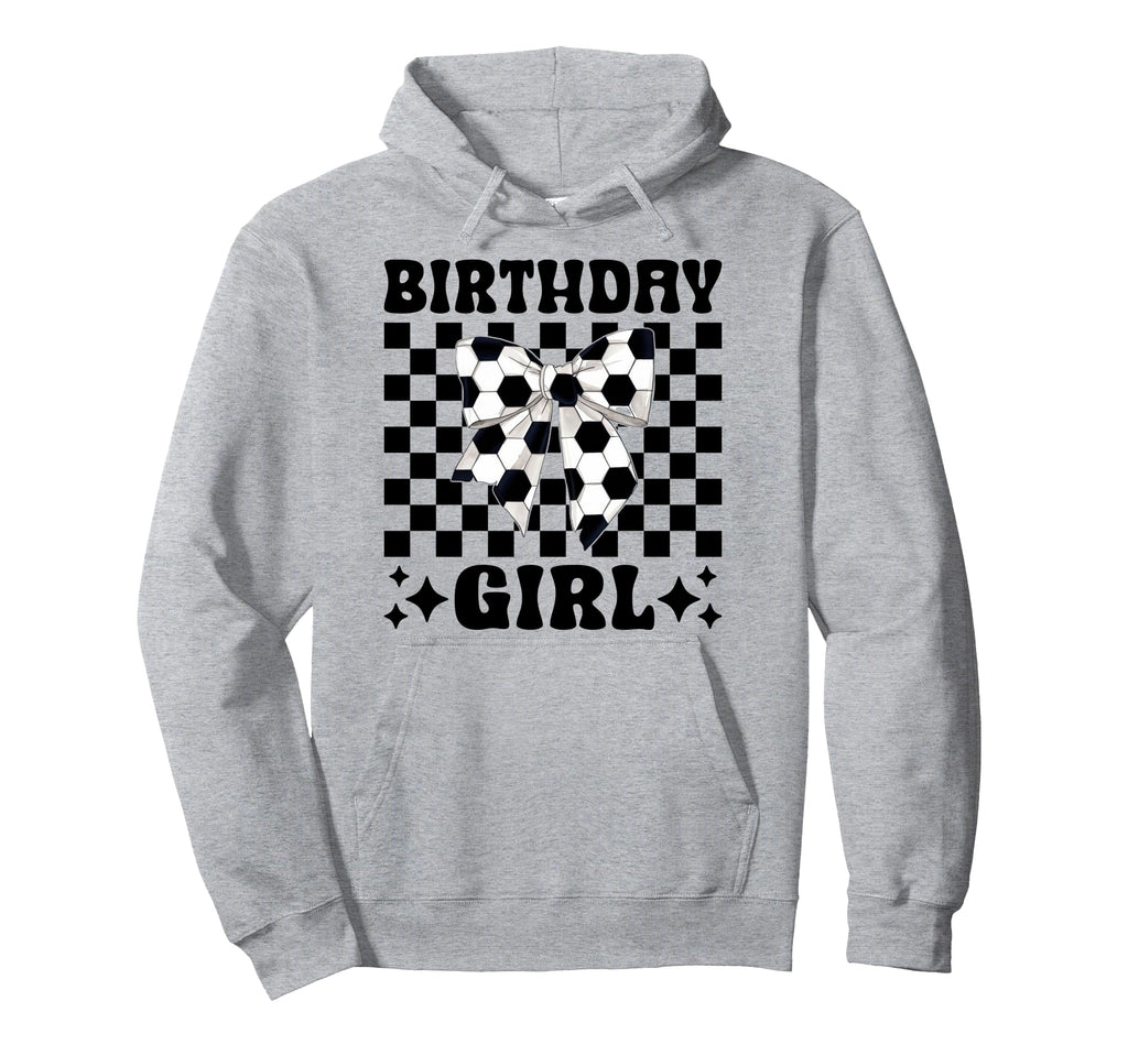Birthday Soccer Coquette Bow Hoodie - Novelty Apparel for Adults