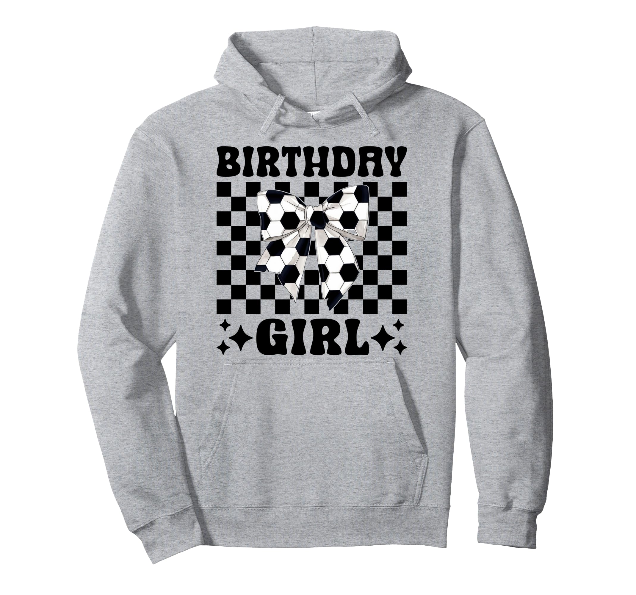 Birthday Soccer Coquette Bow Hoodie - Novelty Apparel for Adults