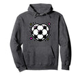 Soccer Ball Heart Mom Fan Casual Hoodie - Trendy Graphic for Adults