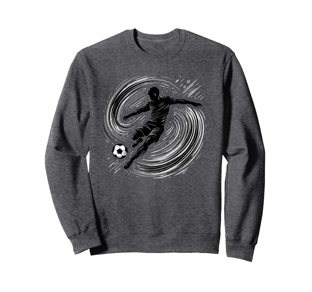 Powerful Soccer Kick And Teen Sweatshirt - Aesthetic Graphic for Adults