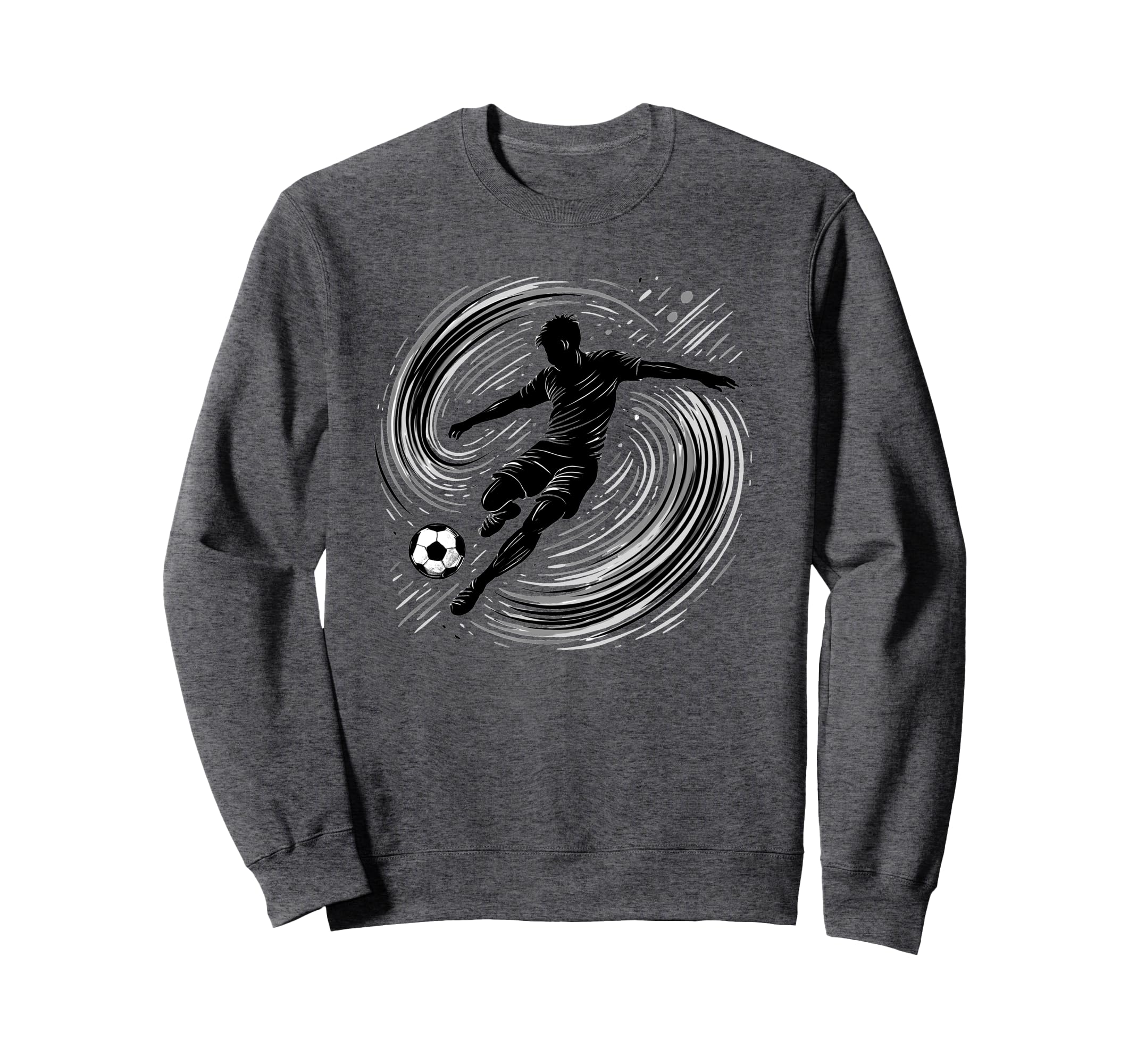 Powerful Soccer Kick And Teen Sweatshirt - Aesthetic Graphic for Adults
