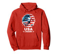 American Flag Soccer Womens Soccer Hoodie - Aesthetic Graphic Men Women
