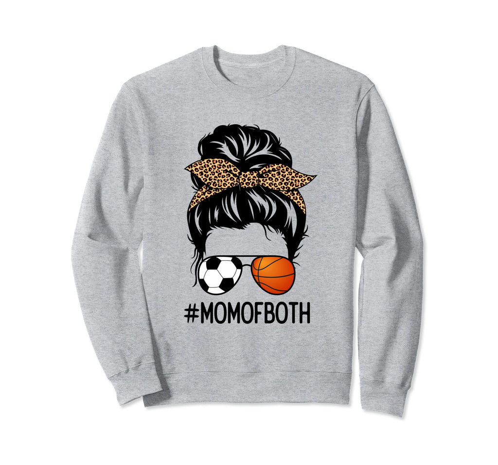 Mom Both Soccer And Basketball Sweatshirt - Aesthetic Graphic for Adults