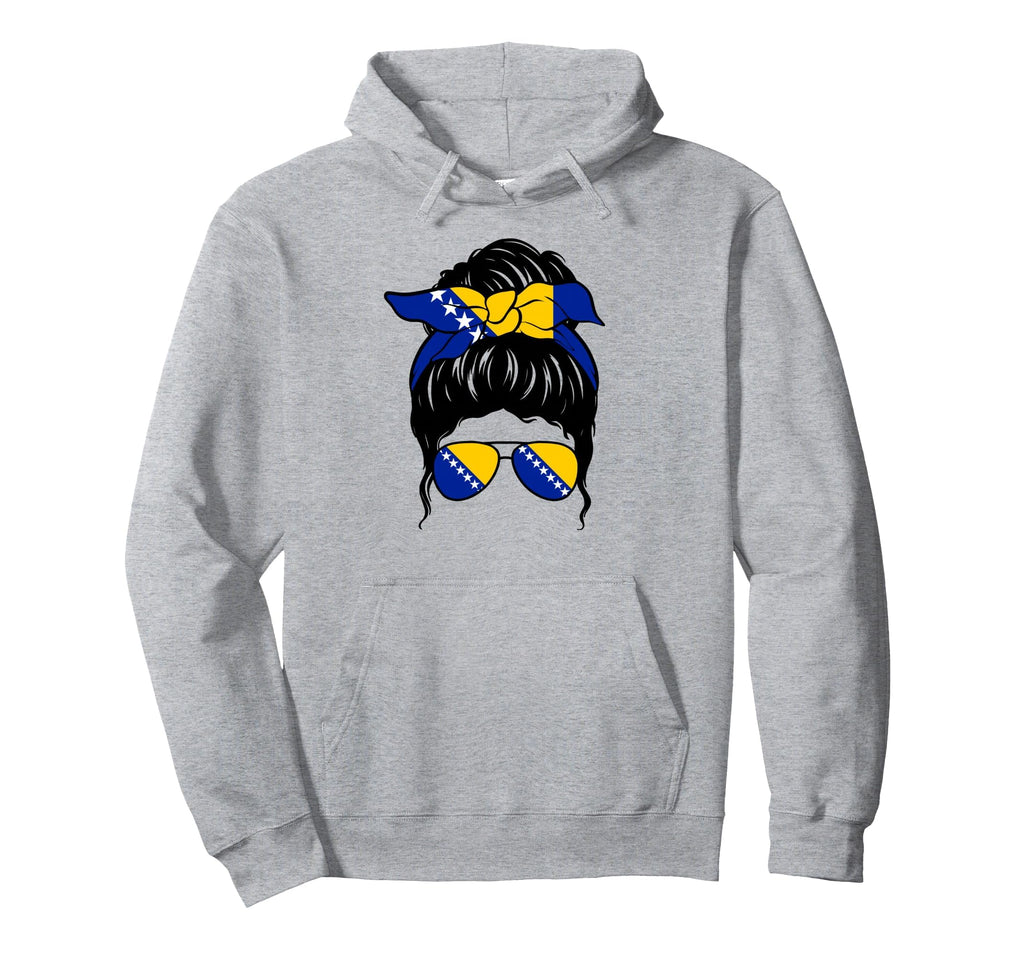 Bosnian Bosnia And Herzegovina Flag Hoodie - Custom Art Print for Adults