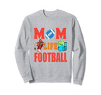Mom Life Football Funny Soccer Sweatshirt - Casual Everyday Wear Unisex