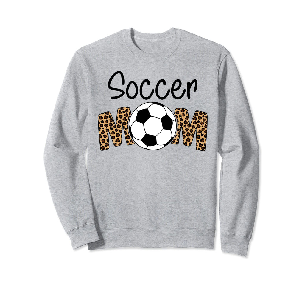 Soccer Mom Leopard Funny Soccer Mom Sweatshirt - Fun Novelty Design Unisex