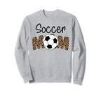 Soccer Mom Leopard Funny Soccer Mom Sweatshirt - Fun Novelty Design Unisex