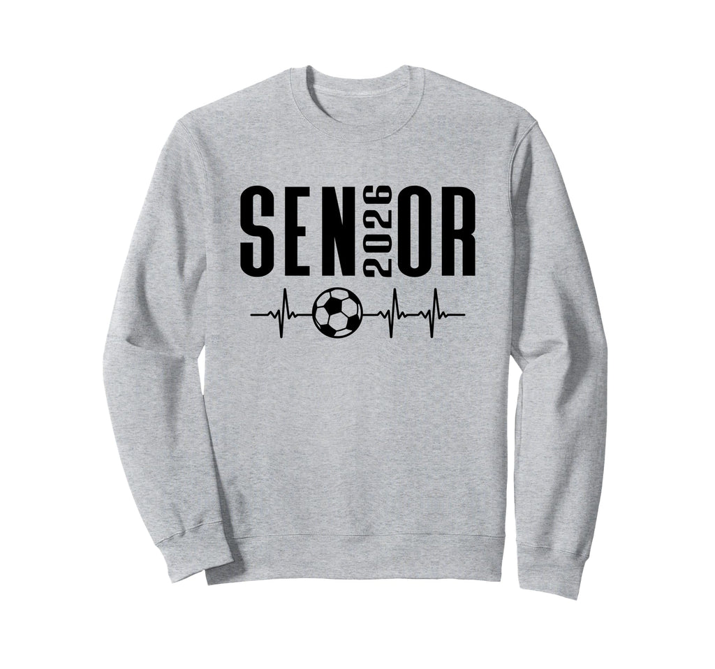 Senior 2026 Soccer Heartbeat Class 26 Sweatshirt - Custom Art Print Unisex