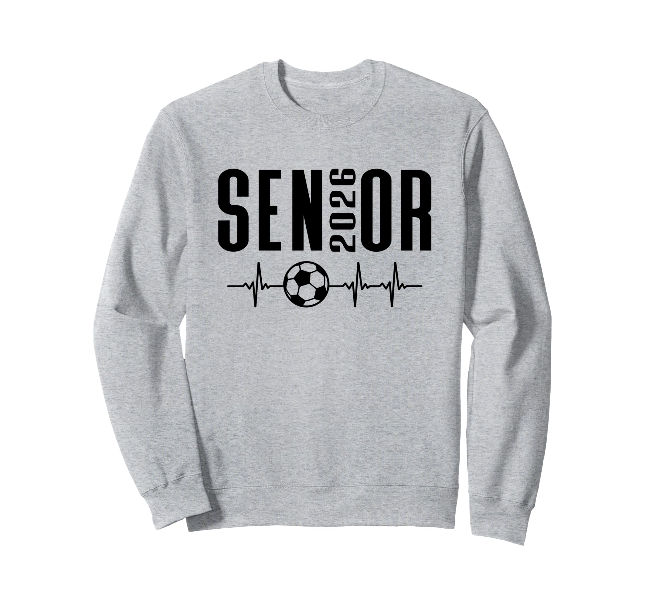 Senior 2026 Soccer Heartbeat Class 26 Sweatshirt - Custom Art Print Unisex