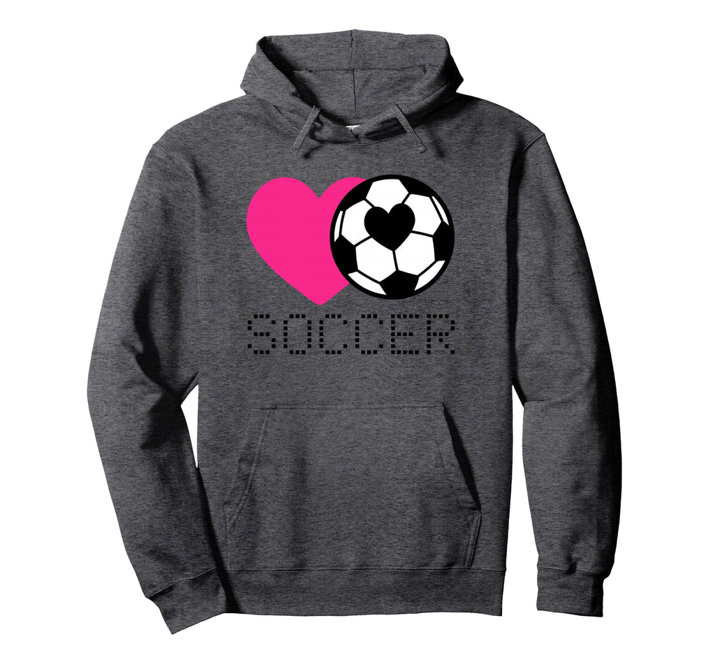 Soccer Lover Heart And Ball Hoodie - Aesthetic Graphic for Adults