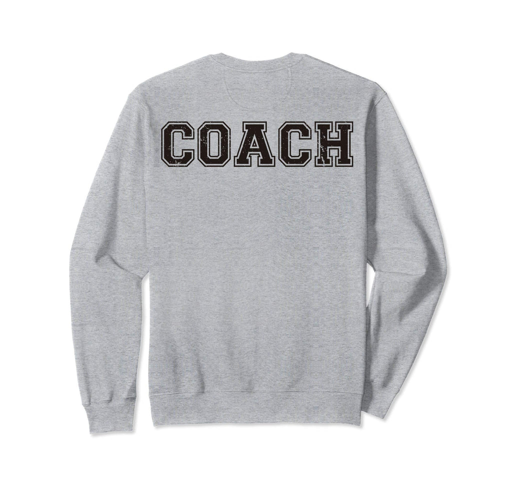 Coach Back Softball Gift Coaching Sweatshirt - Minimalist Print for Adults