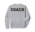Coach Back Softball Gift Coaching Sweatshirt - Minimalist Print for Adults