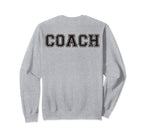 Coach Back Softball Gift Coaching Sweatshirt - Minimalist Print for Adults