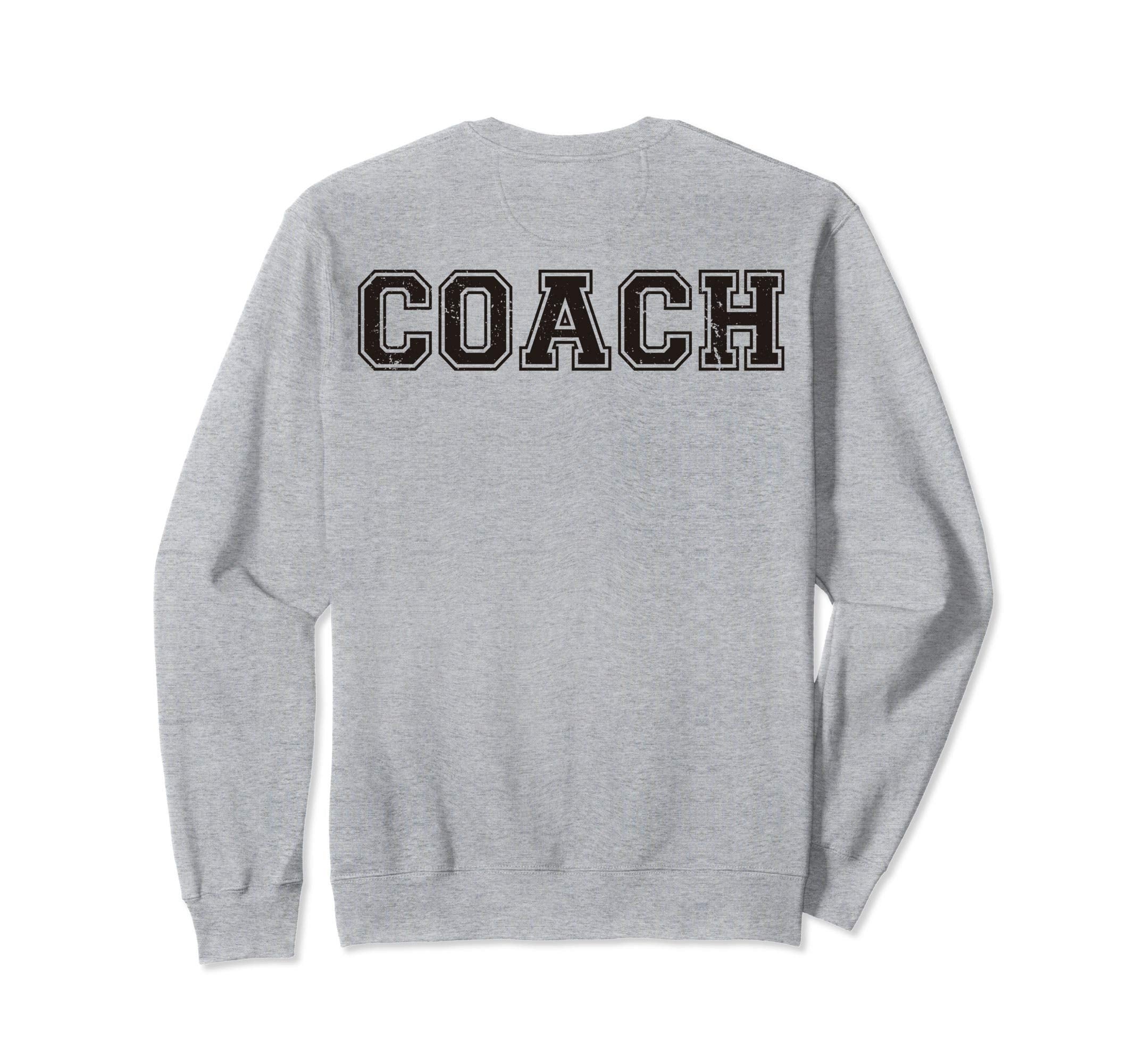 Coach Back Softball Gift Coaching Sweatshirt - Minimalist Print for Adults