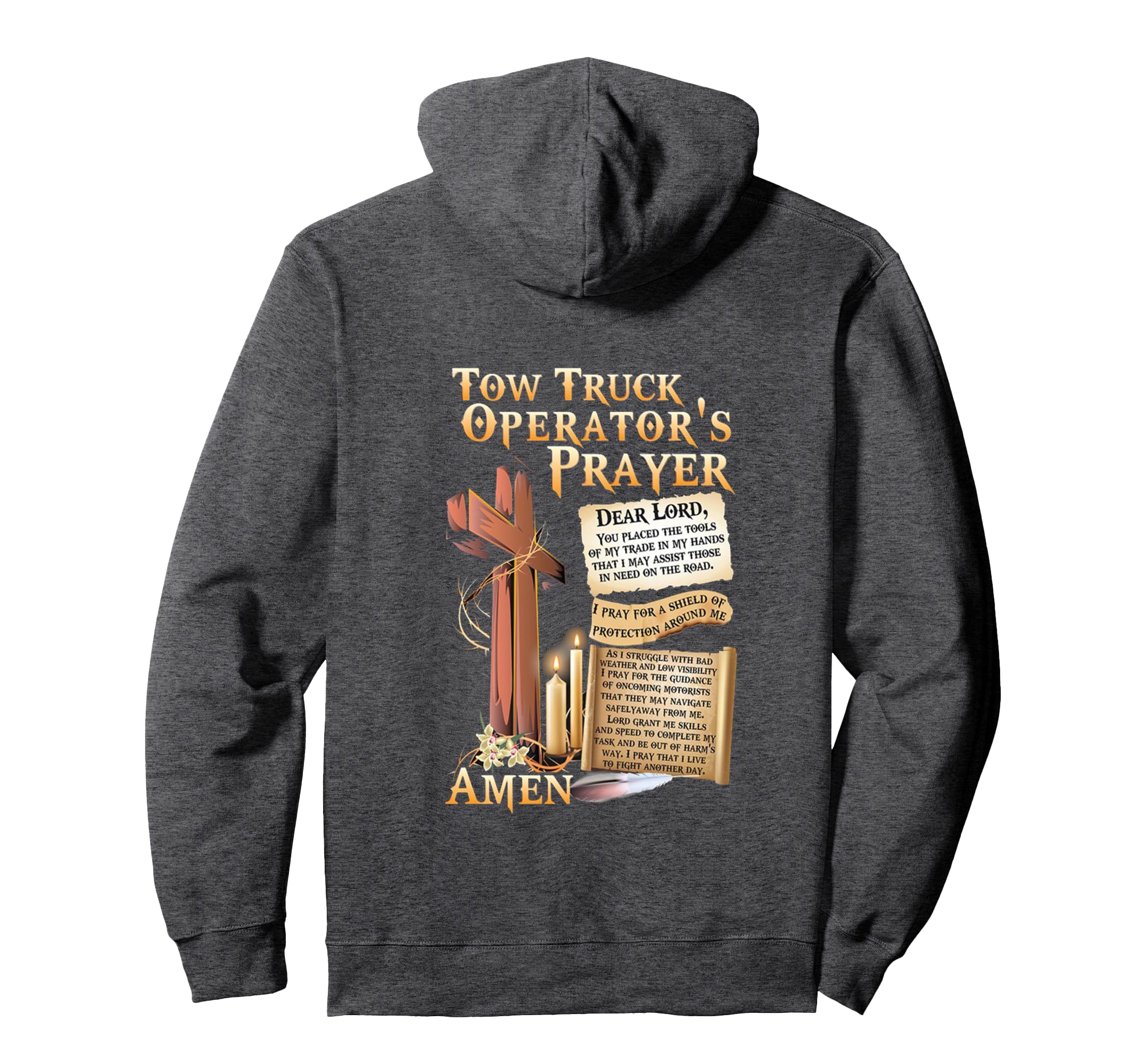 Tow Truck Operators Prayer Hoodie - Novelty Apparel for Adults