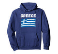 Greece Flag Holiday Grunge Greek Flag Hoodie - Aesthetic Graphic Men Women