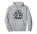 My Heart Is That Field Soccer Hoodie - Minimalist Print Unisex