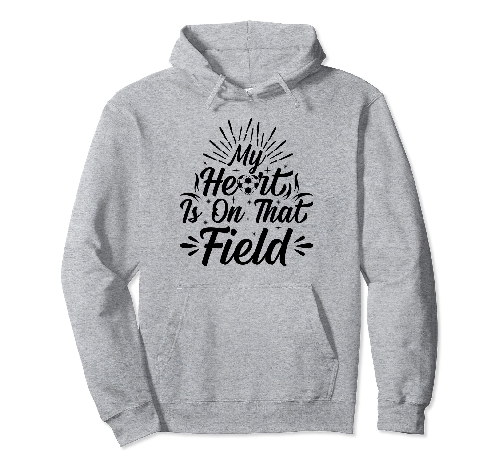 My Heart Is That Field Soccer Hoodie - Minimalist Print Unisex