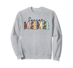 Proud Soccer Mama Mom Leopard Sweatshirt - Minimalist Print for Adults
