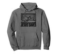Soccer Goalie Goalkeeper Jesus Saves Hoodie - Novelty Apparel Unisex
