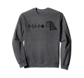 Funny Soccer Heartbeat Ecg Football Sweatshirt - Fun Novelty Design Unisex