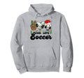 Groovy Peace Love Soccer Lights Pjs Hoodie - Graphic Print Unisex