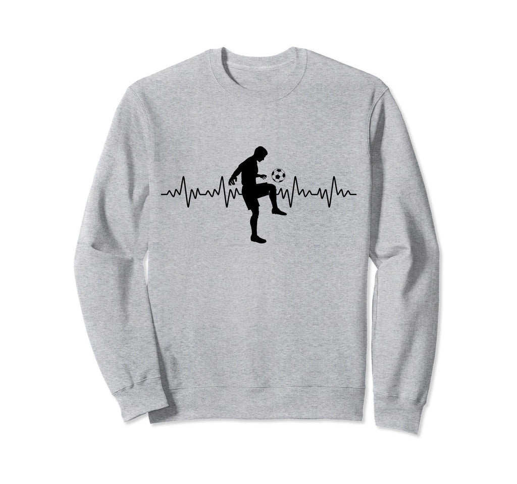 Football Heartbeat Soccer Lovers Sweatshirt - Graphic Print Unisex