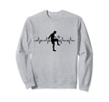 Football Heartbeat Soccer Lovers Sweatshirt - Graphic Print Unisex