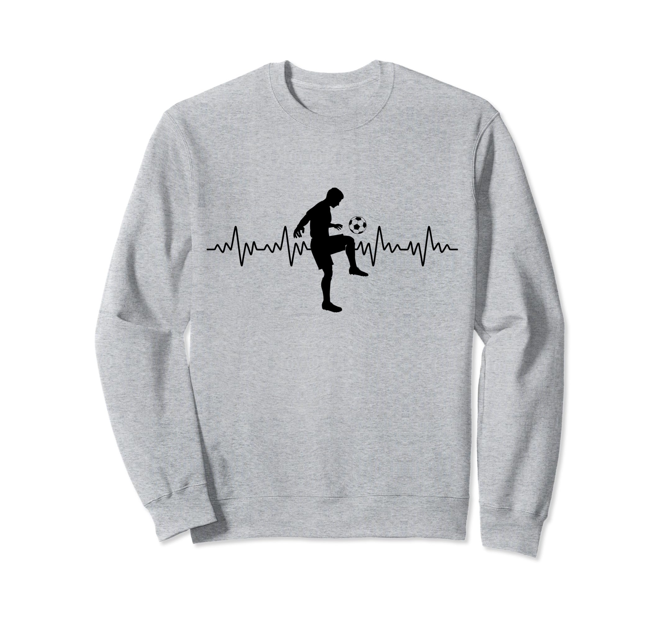 Football Heartbeat Soccer Lovers Sweatshirt - Graphic Print Unisex