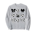 Coquette Soccer Bow Cheer Soccer Mama Sweatshirt - Trendy Graphic Men Women