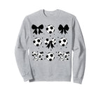 Coquette Soccer Bow Cheer Soccer Mama Sweatshirt - Trendy Graphic Men Women