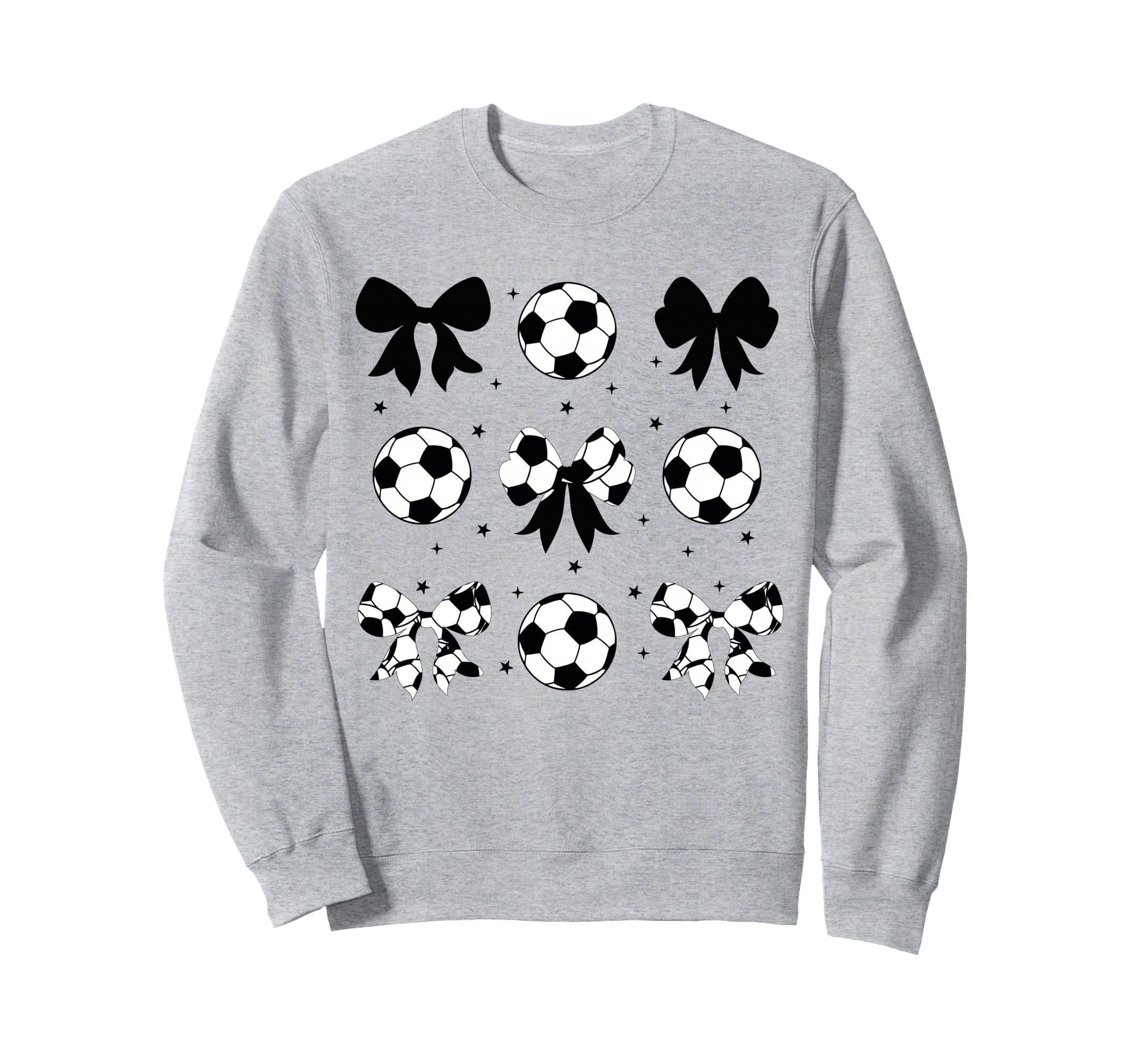 Coquette Soccer Bow Cheer Soccer Mama Sweatshirt - Trendy Graphic Men Women