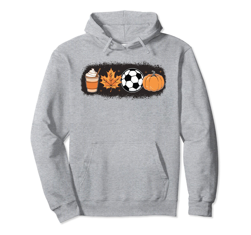 Fall Vibes Pumpkin Spice Soccer Hoodie - Custom Art Print for Adults