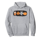 Fall Vibes Pumpkin Spice Soccer Hoodie - Custom Art Print for Adults