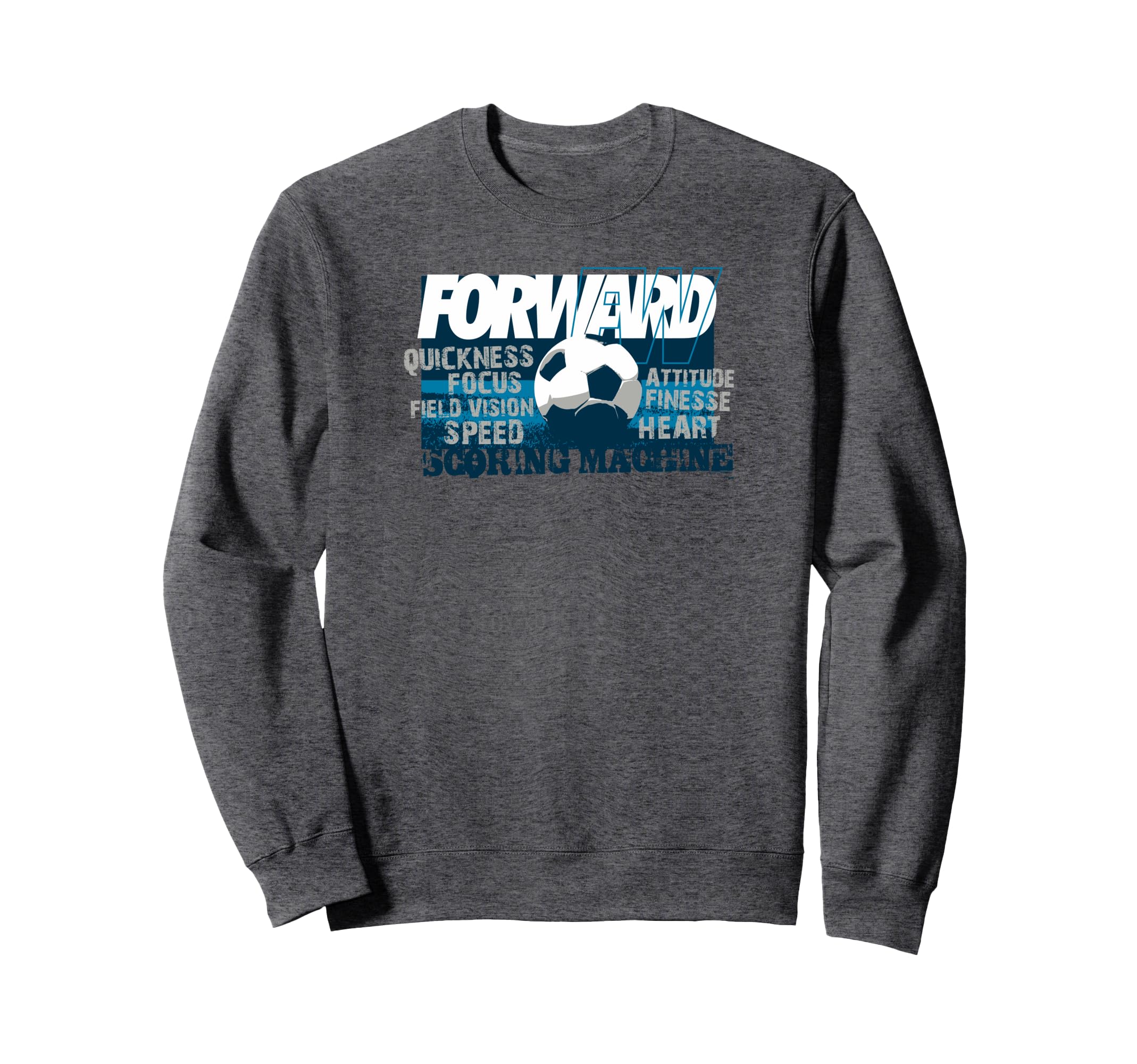 Soccer Forward Scoring Machine Sweatshirt - Minimalist Print for Adults