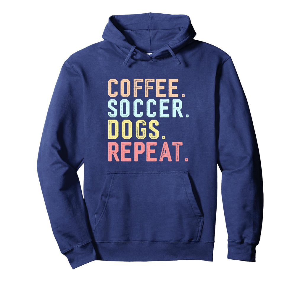Funny Coffee And Dogs Soccer Football Mom Hoodie - Trendy Graphic Men Women