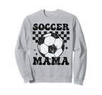 Soccer Mama Checkered Funny Soccer Sweatshirt - Custom Art Print Men Women