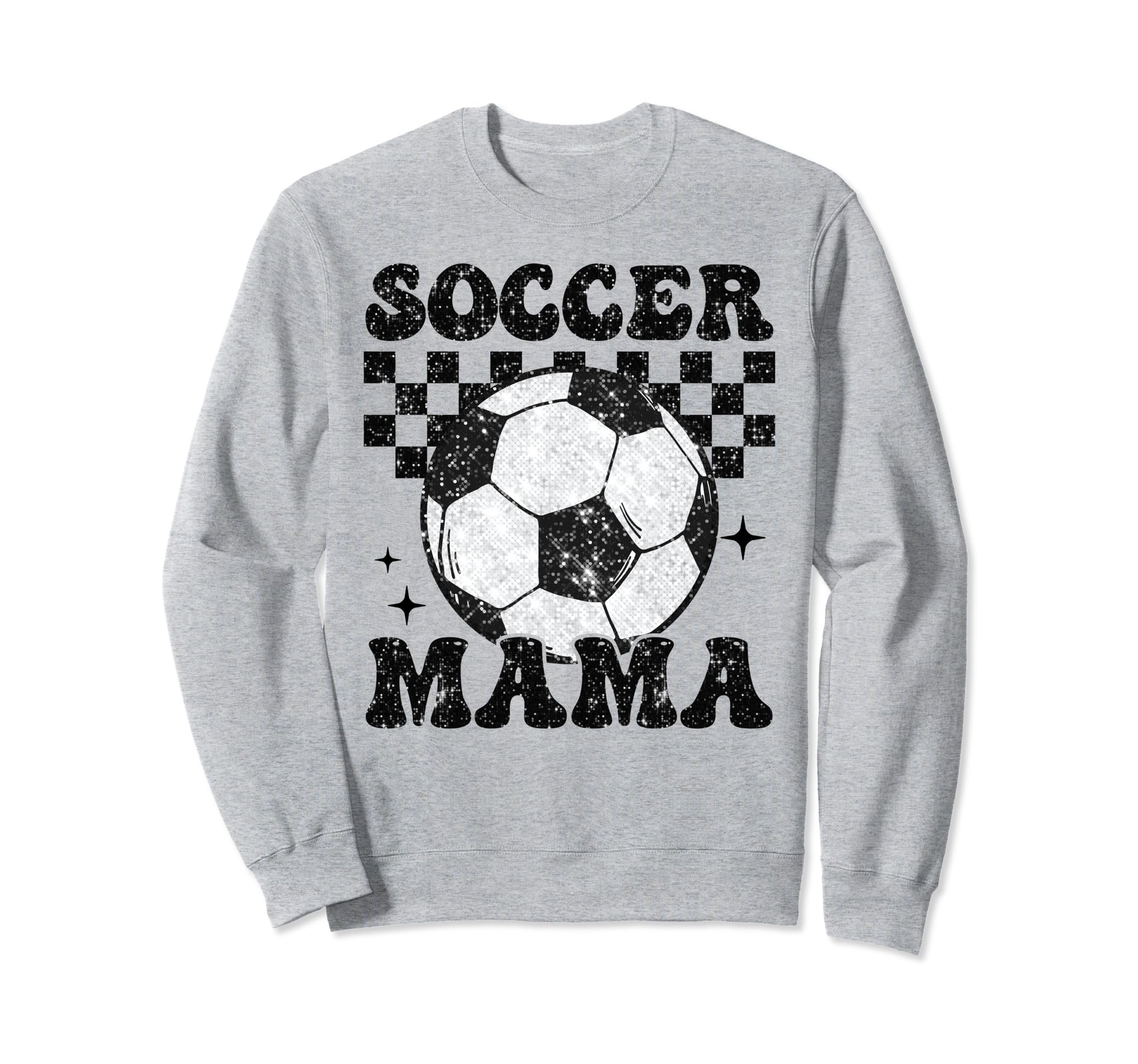 Soccer Mama Checkered Funny Soccer Sweatshirt - Custom Art Print Men Women